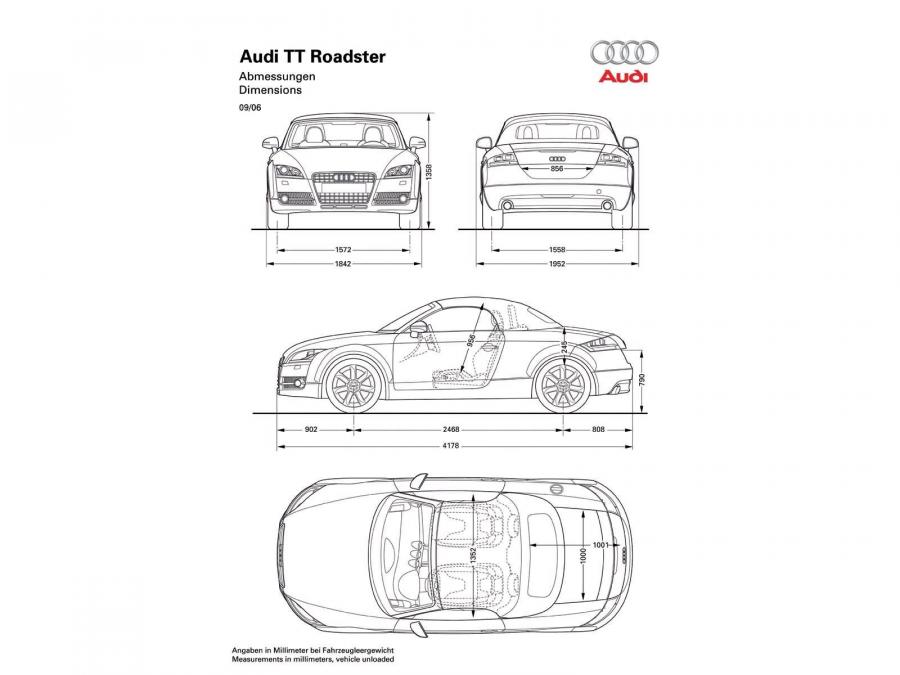 Схема Audi TT Roadster (8J) 2007 года  (WW) (фото 25 из 34)